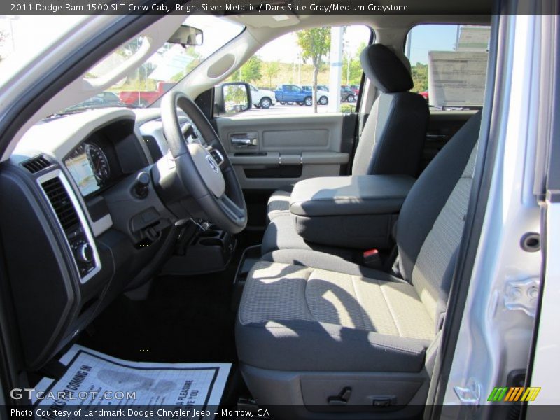 Bright Silver Metallic / Dark Slate Gray/Medium Graystone 2011 Dodge Ram 1500 SLT Crew Cab