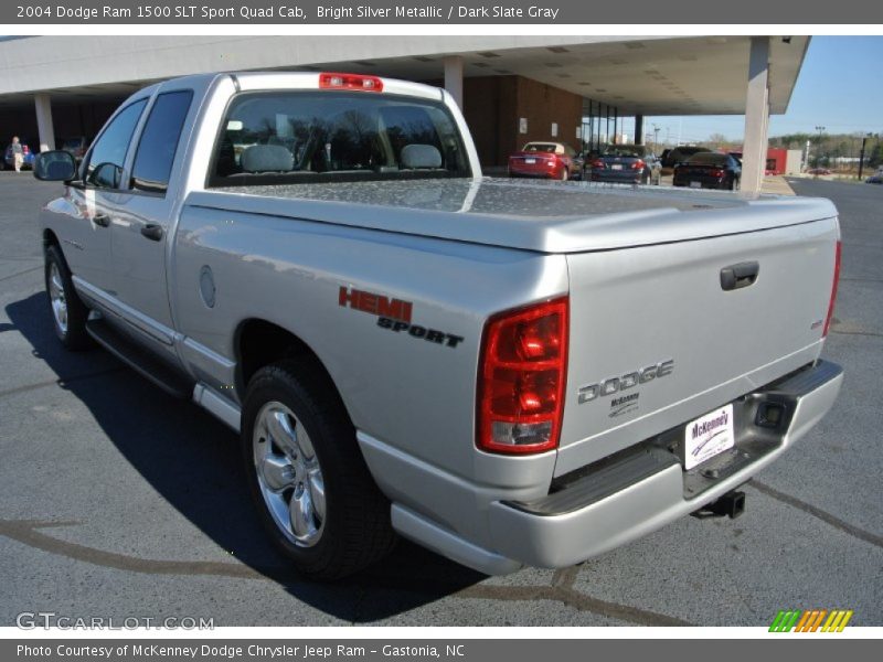 Bright Silver Metallic / Dark Slate Gray 2004 Dodge Ram 1500 SLT Sport Quad Cab