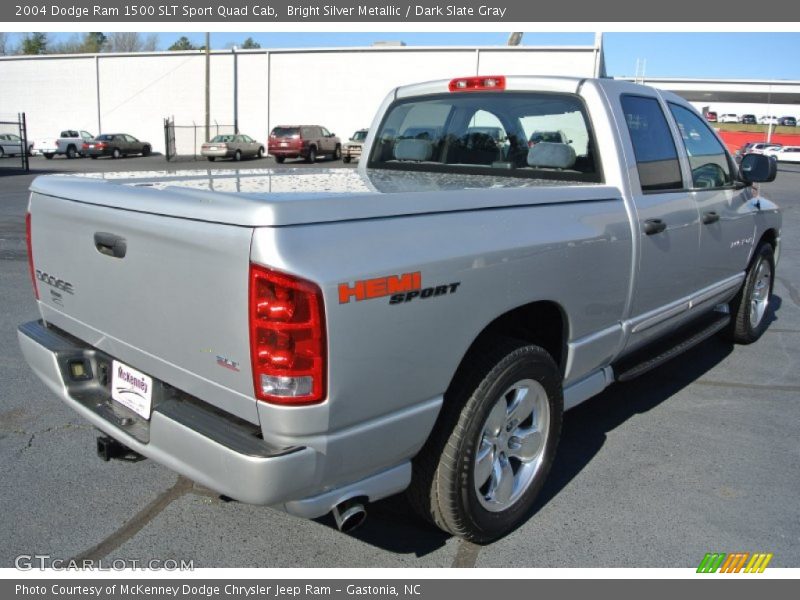 Bright Silver Metallic / Dark Slate Gray 2004 Dodge Ram 1500 SLT Sport Quad Cab