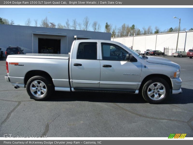 Bright Silver Metallic / Dark Slate Gray 2004 Dodge Ram 1500 SLT Sport Quad Cab