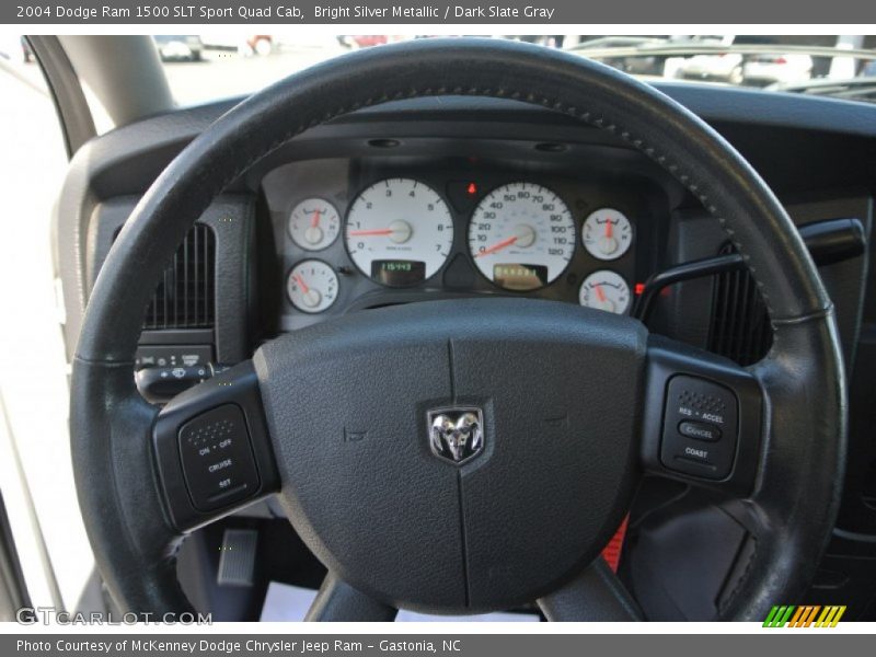 Bright Silver Metallic / Dark Slate Gray 2004 Dodge Ram 1500 SLT Sport Quad Cab