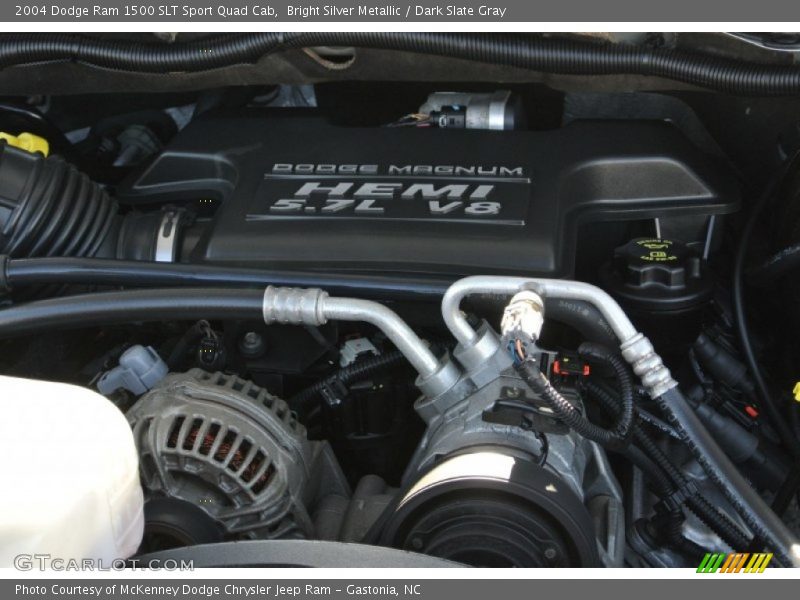 Bright Silver Metallic / Dark Slate Gray 2004 Dodge Ram 1500 SLT Sport Quad Cab