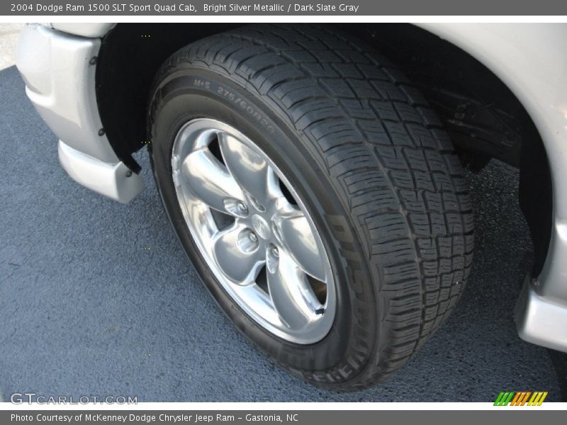 Bright Silver Metallic / Dark Slate Gray 2004 Dodge Ram 1500 SLT Sport Quad Cab