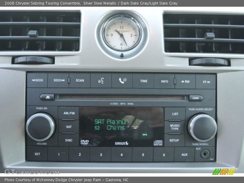 Silver Steel Metallic / Dark Slate Gray/Light Slate Gray 2008 Chrysler Sebring Touring Convertible