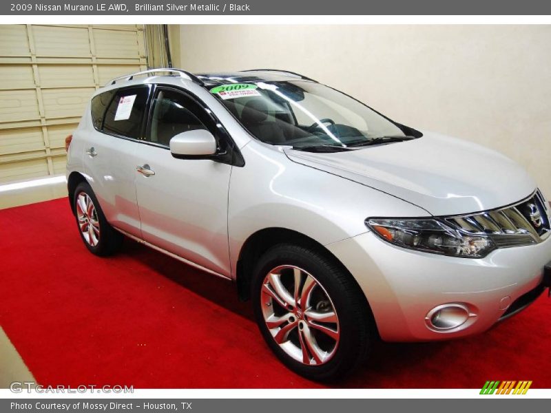 Brilliant Silver Metallic / Black 2009 Nissan Murano LE AWD