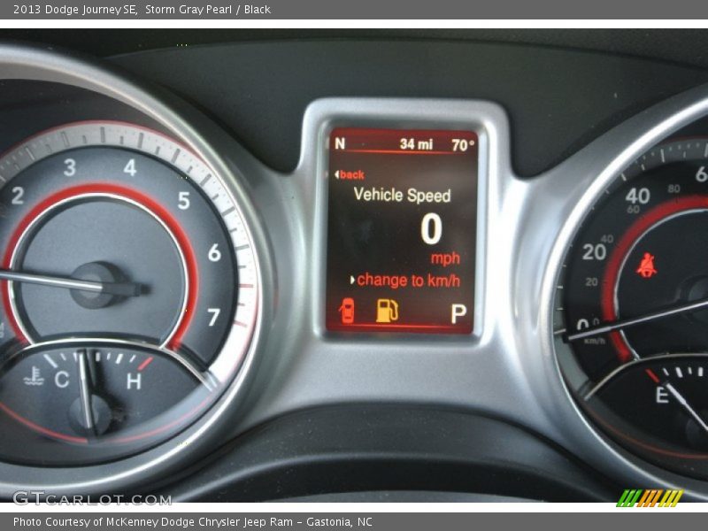 Storm Gray Pearl / Black 2013 Dodge Journey SE