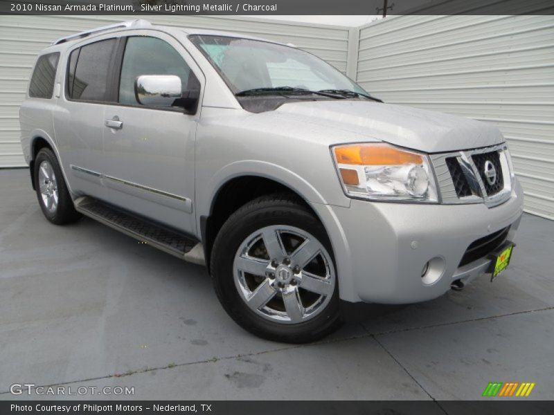 Silver Lightning Metallic / Charcoal 2010 Nissan Armada Platinum
