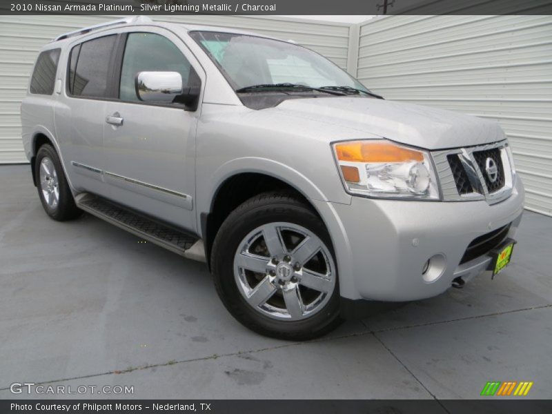 Silver Lightning Metallic / Charcoal 2010 Nissan Armada Platinum