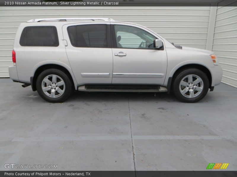 Silver Lightning Metallic / Charcoal 2010 Nissan Armada Platinum