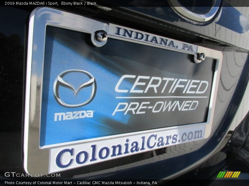 Ebony Black / Black 2009 Mazda MAZDA6 i Sport