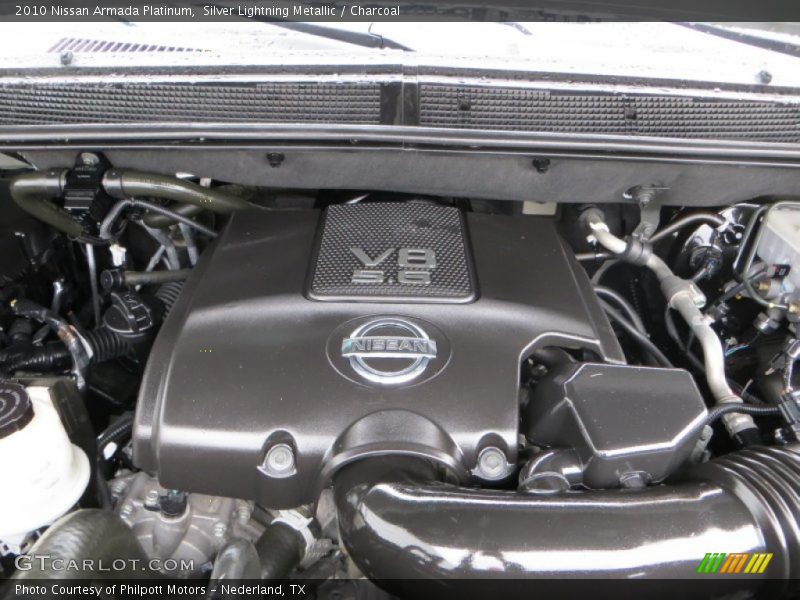 Silver Lightning Metallic / Charcoal 2010 Nissan Armada Platinum