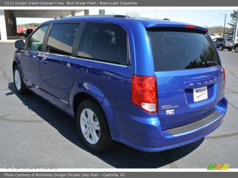 Blue Streak Pearl / Black/Light Graystone 2013 Dodge Grand Caravan Crew
