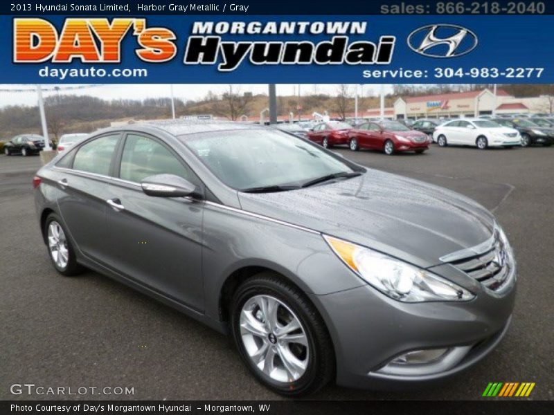 Harbor Gray Metallic / Gray 2013 Hyundai Sonata Limited