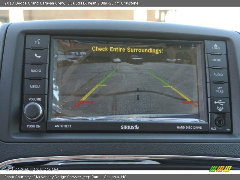 Blue Streak Pearl / Black/Light Graystone 2013 Dodge Grand Caravan Crew