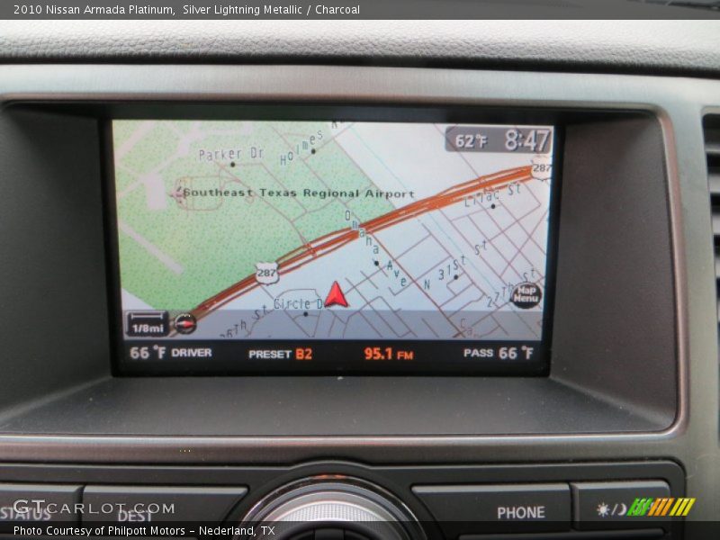 Silver Lightning Metallic / Charcoal 2010 Nissan Armada Platinum