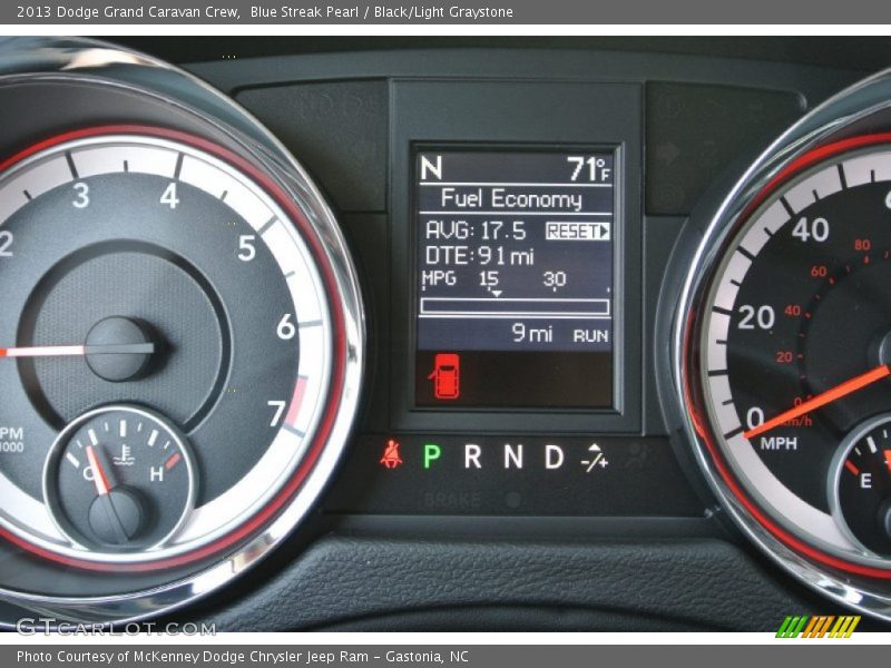 Blue Streak Pearl / Black/Light Graystone 2013 Dodge Grand Caravan Crew