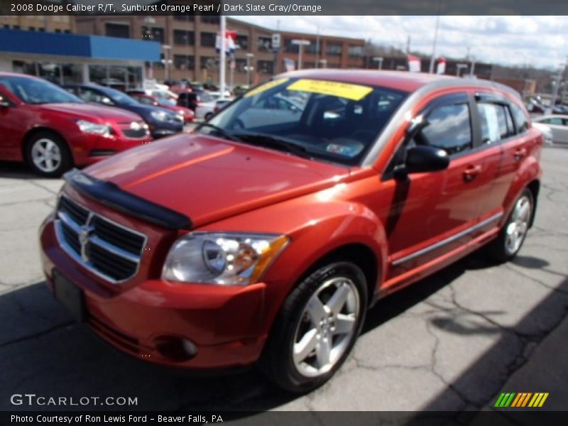 Sunburst Orange Pearl / Dark Slate Gray/Orange 2008 Dodge Caliber R/T