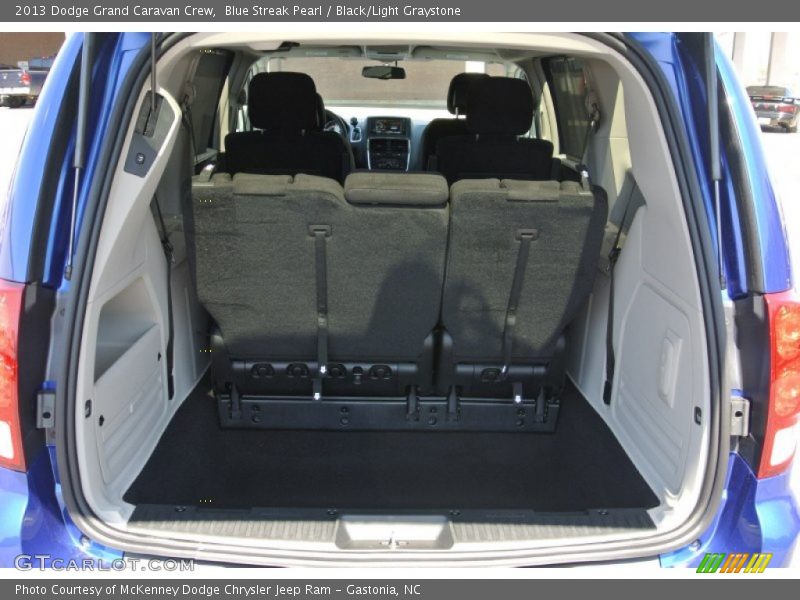 Blue Streak Pearl / Black/Light Graystone 2013 Dodge Grand Caravan Crew