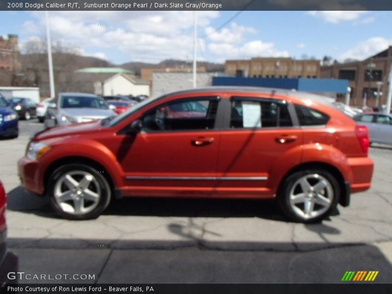 Sunburst Orange Pearl / Dark Slate Gray/Orange 2008 Dodge Caliber R/T