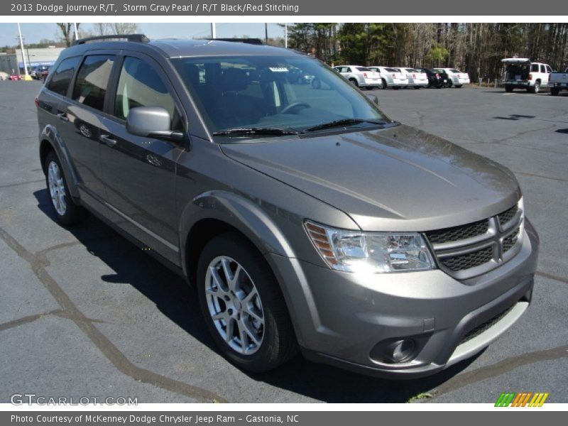 Storm Gray Pearl / R/T Black/Red Stitching 2013 Dodge Journey R/T