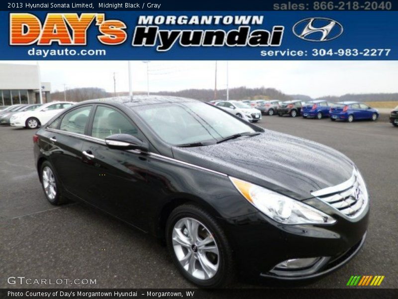 Midnight Black / Gray 2013 Hyundai Sonata Limited