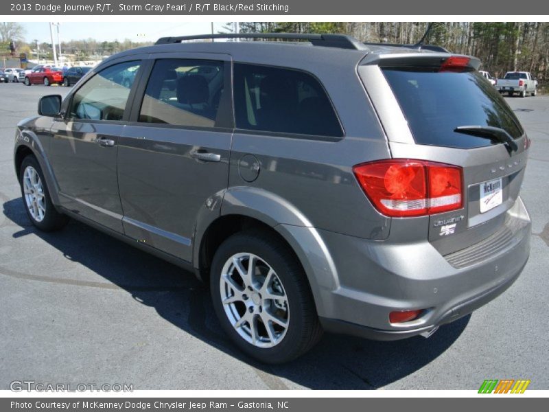Storm Gray Pearl / R/T Black/Red Stitching 2013 Dodge Journey R/T