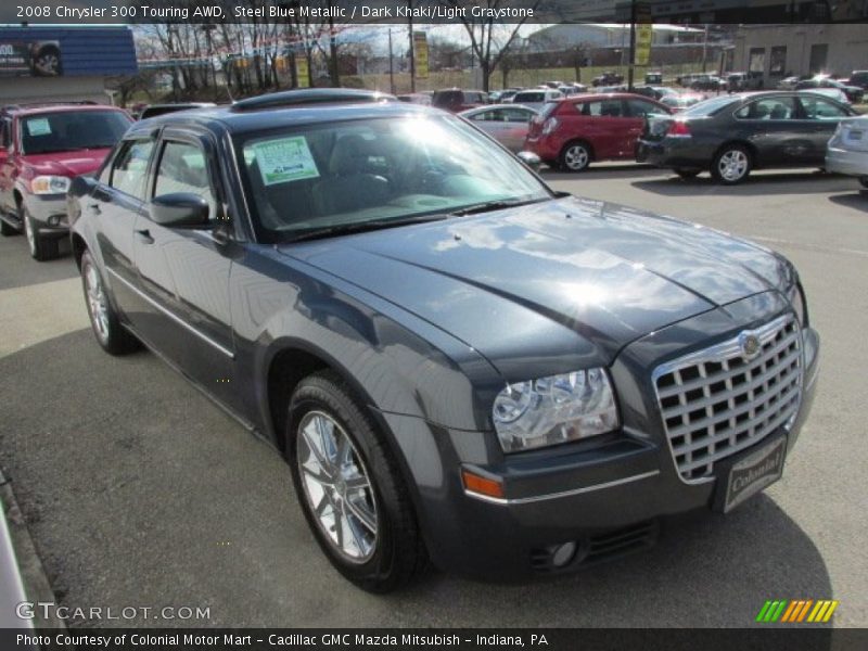 Steel Blue Metallic / Dark Khaki/Light Graystone 2008 Chrysler 300 Touring AWD