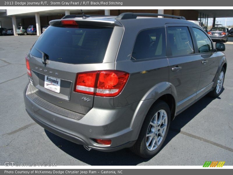 Storm Gray Pearl / R/T Black/Red Stitching 2013 Dodge Journey R/T