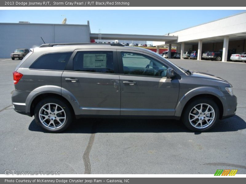 Storm Gray Pearl / R/T Black/Red Stitching 2013 Dodge Journey R/T