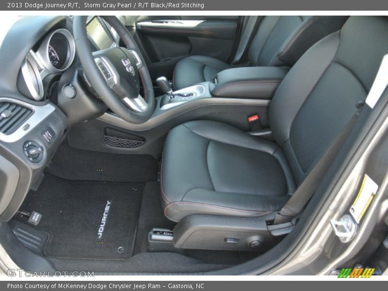 Storm Gray Pearl / R/T Black/Red Stitching 2013 Dodge Journey R/T
