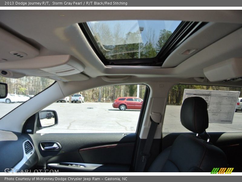 Storm Gray Pearl / R/T Black/Red Stitching 2013 Dodge Journey R/T