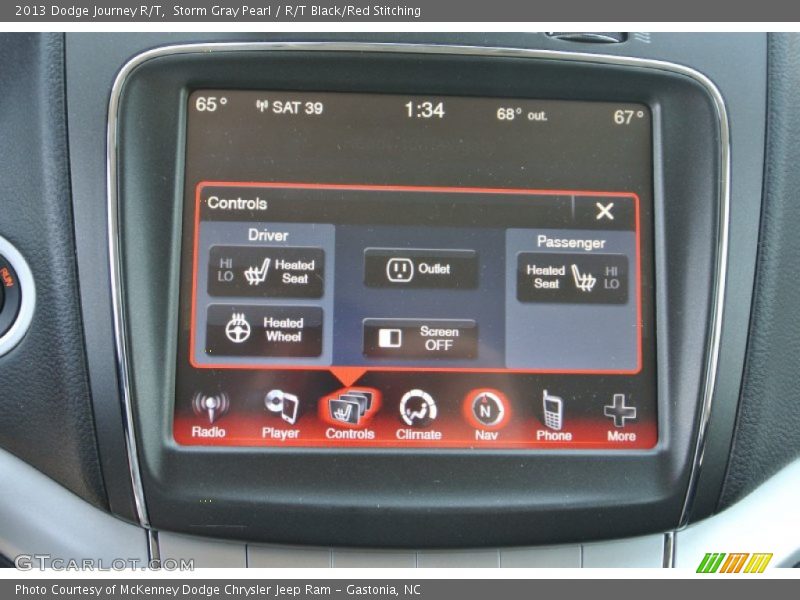 Storm Gray Pearl / R/T Black/Red Stitching 2013 Dodge Journey R/T