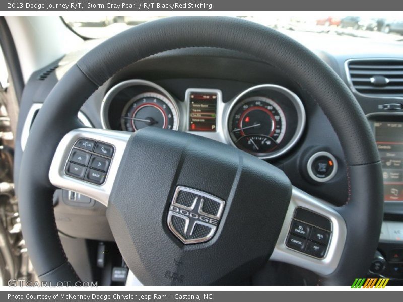 Storm Gray Pearl / R/T Black/Red Stitching 2013 Dodge Journey R/T