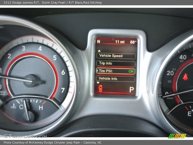 Storm Gray Pearl / R/T Black/Red Stitching 2013 Dodge Journey R/T