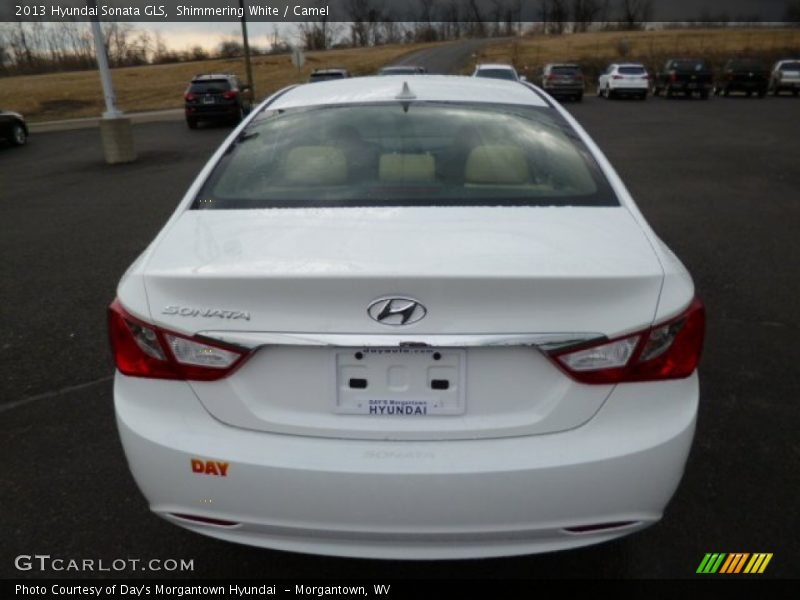 Shimmering White / Camel 2013 Hyundai Sonata GLS