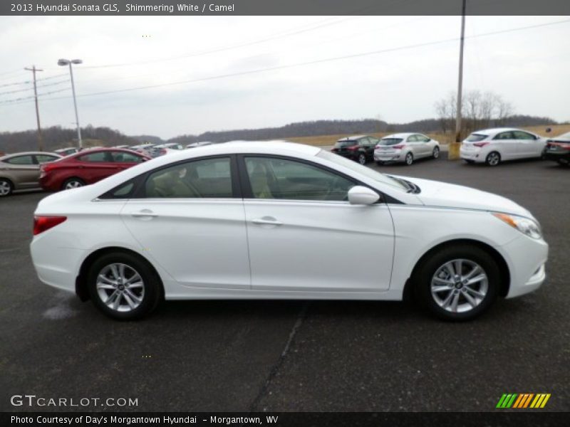 Shimmering White / Camel 2013 Hyundai Sonata GLS
