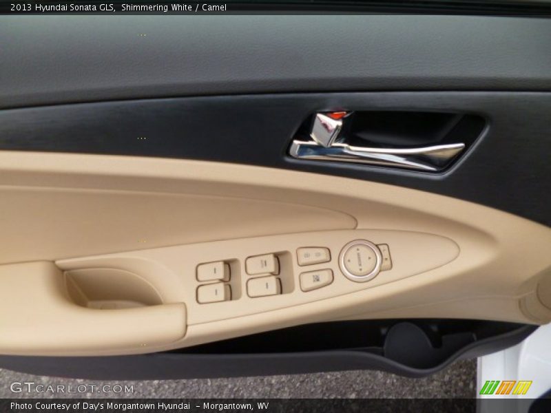 Shimmering White / Camel 2013 Hyundai Sonata GLS