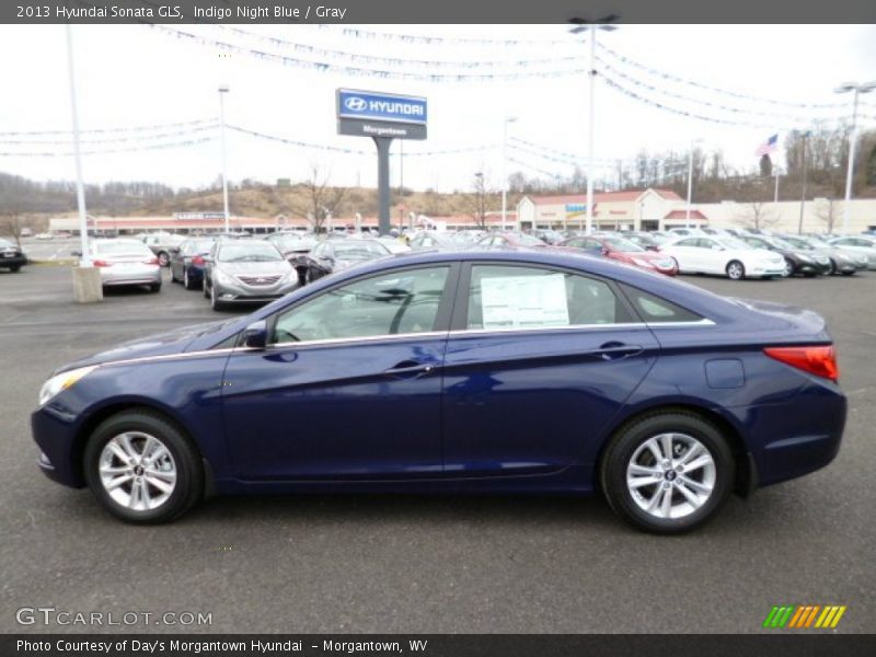 Indigo Night Blue / Gray 2013 Hyundai Sonata GLS