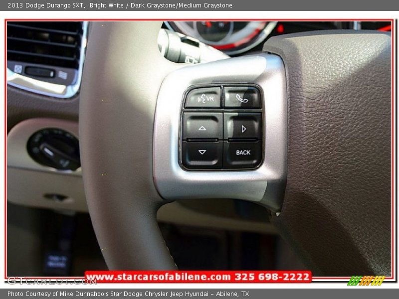 Bright White / Dark Graystone/Medium Graystone 2013 Dodge Durango SXT