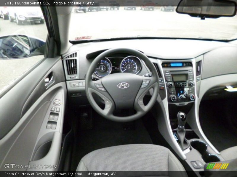 Indigo Night Blue / Gray 2013 Hyundai Sonata GLS