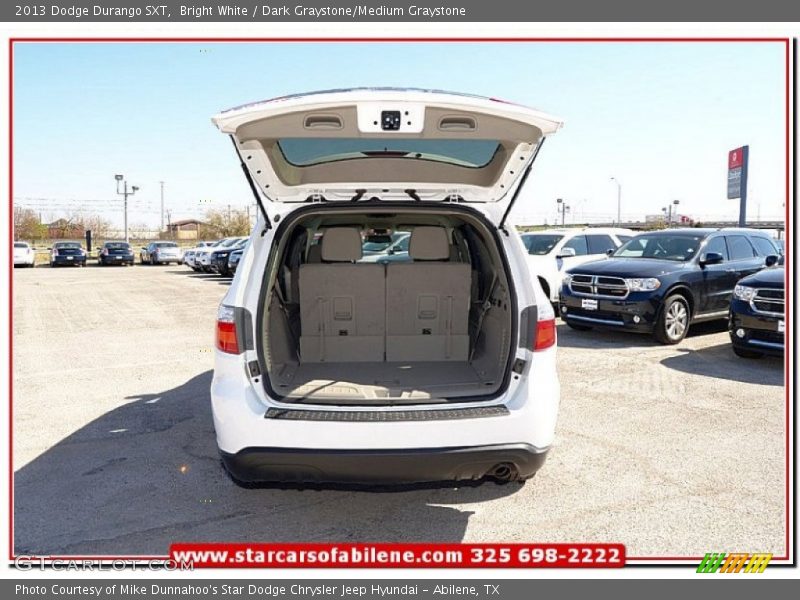 Bright White / Dark Graystone/Medium Graystone 2013 Dodge Durango SXT