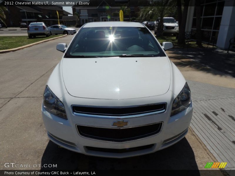 Summit White / Ebony 2012 Chevrolet Malibu LT