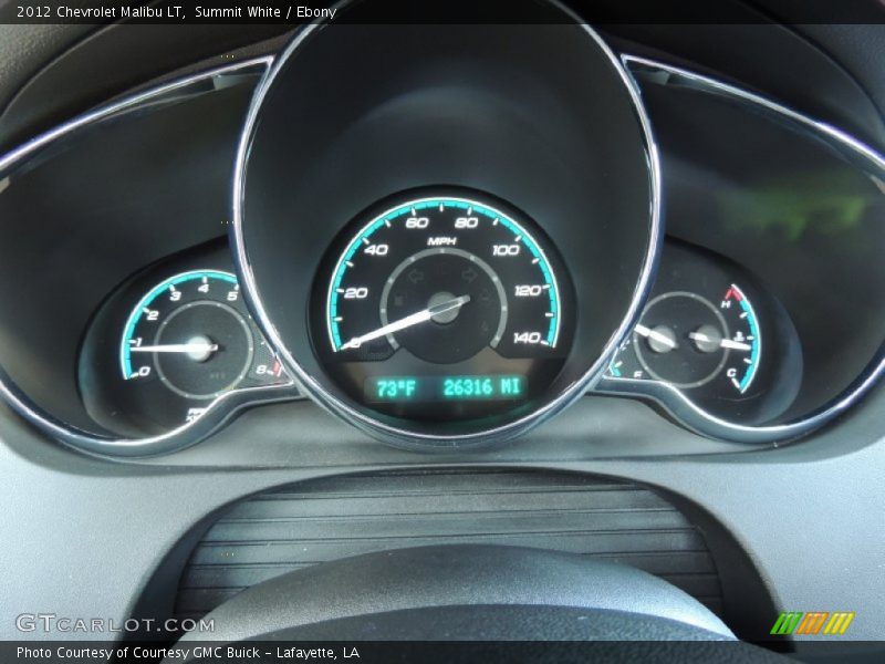 Summit White / Ebony 2012 Chevrolet Malibu LT