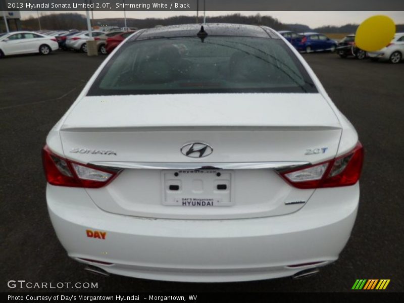 Shimmering White / Black 2013 Hyundai Sonata Limited 2.0T