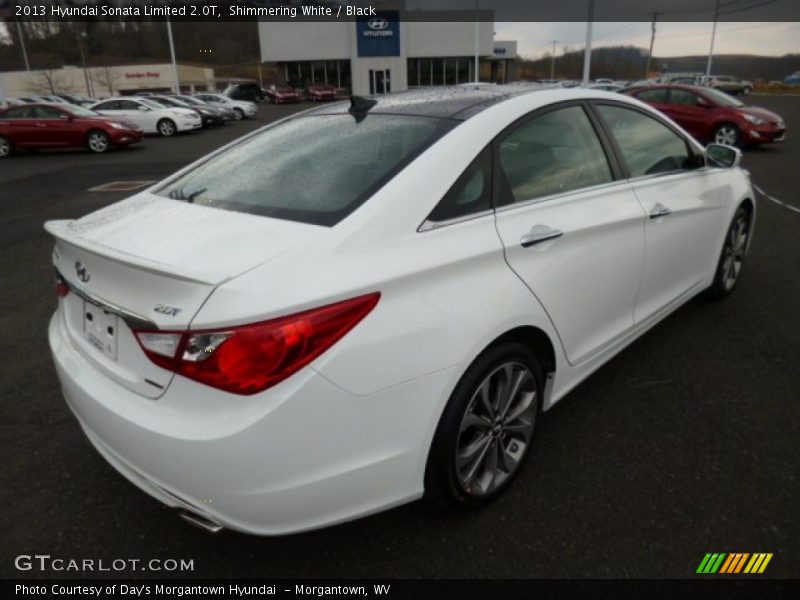 Shimmering White / Black 2013 Hyundai Sonata Limited 2.0T