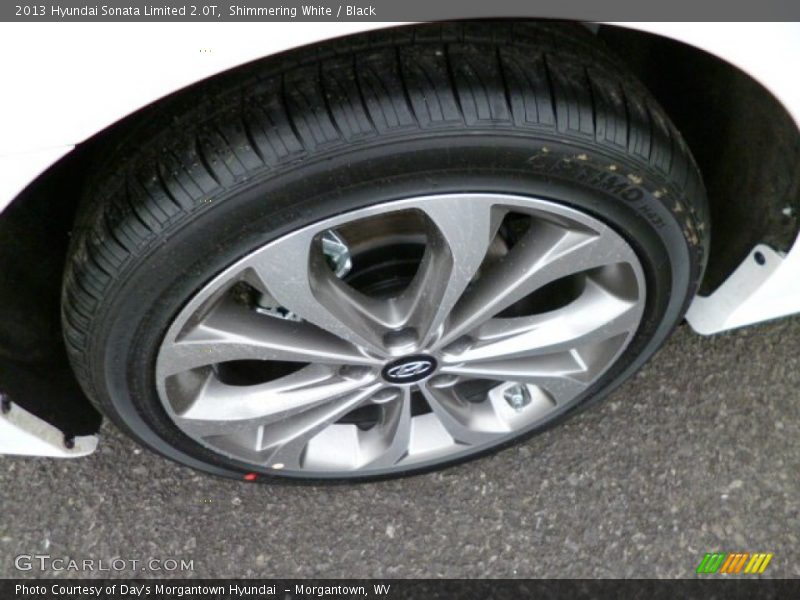 Shimmering White / Black 2013 Hyundai Sonata Limited 2.0T