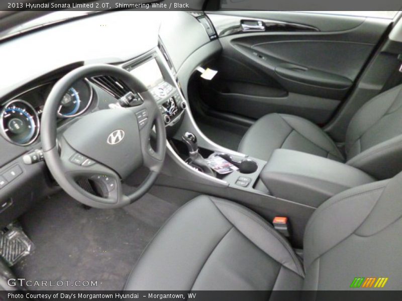 Shimmering White / Black 2013 Hyundai Sonata Limited 2.0T