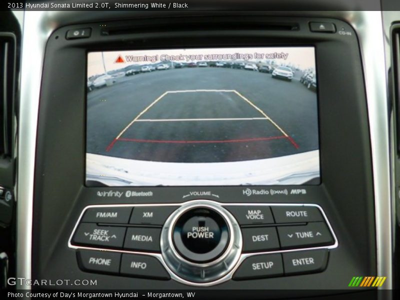 Shimmering White / Black 2013 Hyundai Sonata Limited 2.0T