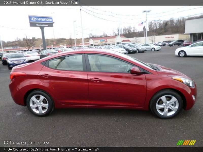 Sparkling Ruby / Beige 2013 Hyundai Elantra GLS