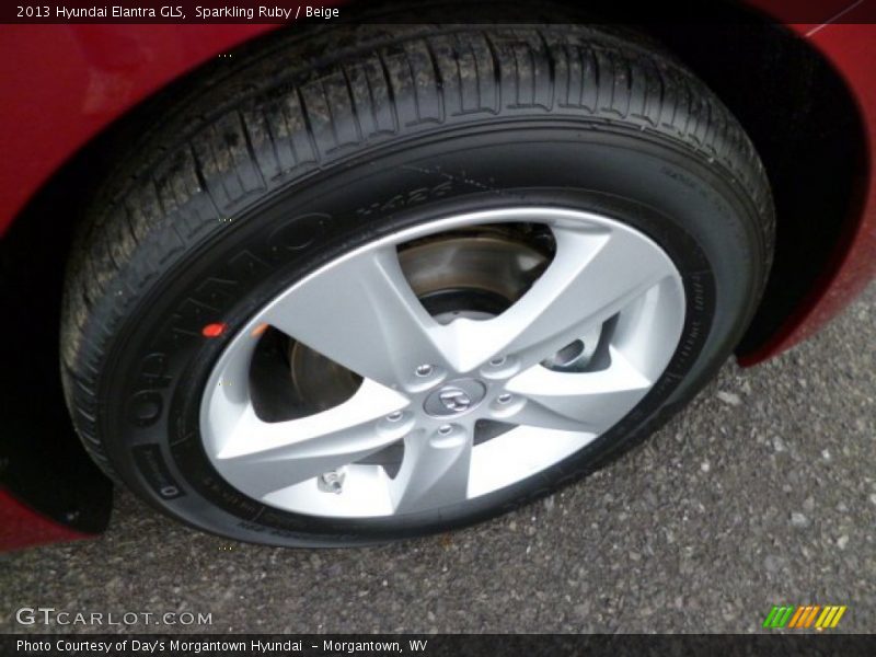 Sparkling Ruby / Beige 2013 Hyundai Elantra GLS